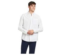 Jack & Jones Jjeoxford Shirt L/S S21 Noos, Camisa Hombre, Blanco, M