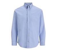 Jack & Jones Jjeoxford Shirt L/S S21 Noos, Camisa Hombre, Cashmere Blue, L
