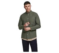 JACK & JONES Jjeoxford Shirt L/S S21 Noos Camiseta, Forest Night/Fit: Slim Fit, XS Hombres