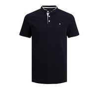 JACK & JONES Jjepaulos Mao Polo SS Camisa, Azul Marino Oscuro, L para Hombre