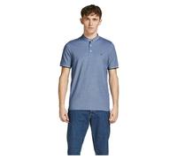 JACK & JONES Jjepaulos Mao Polo SS Camisa, Cobalto Brillante, S para Hombre