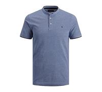 JACK & JONES Jjepaulos Mao Polo SS Camisa, Cobalto Brillante, S para Hombre