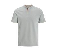 JACK & JONES Jjepaulos Mao Polo SS Noos Camisa, Verde Iceberg, L para Hombre