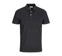 JACK & JONES Jjepaulos Polo Ss , Hombre, Gris (Dark Grey Melange Detail Slim FitMelange), Medium