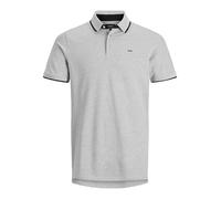 JACK & JONES Jjepaulos Polo Ss , Hombre, Gris (Light Grey Melange Detail Slim FitMelange), Small