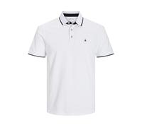 JACK & JONES Jjepaulos Polo Ss Noos, Hombre, Blanco (White Detail: Slim Fit), X-Small