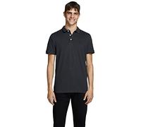 JACK & JONES Jjepaulos Polo Ss Noos, Hombre, Gris (Dark Grey Melange Detail: Slim Fit - Melange), Medium