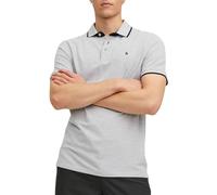 JACK & JONES Jjepaulos Polo Ss Noos, Hombre, Gris (Light Grey Melange Detail: Slim Fit - Melange), Small