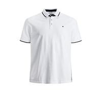Jack & Jones Jjepaulos Polo Ss Noos Pls Camiseta, Hombre, White Detail:ps, 4XL Grande