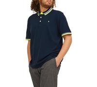Jack & Jones Jjepaulos Polo Ss Noos Pls Polo, Hombre, Dark Navy Detail:neon, 4XL Grande