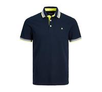 Jack & Jones Jjepaulos Polo Ss Noos Pls Polo, Hombre, Dark Navy Detail:neon, 4XL Grande
