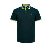 Jack & Jones Jjepaulos Polo Ss Noos Pls Polo, Hombre, Verde Oscuro - Blanco - Verde Lima, 4XL