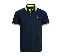 Jack & Jones Jjepaulos Polo Ss Noos Polo, Hombre, Azul Marino - Amarillo, S