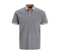 Jack & Jones Jjepaulos Polo Ss Noos Polo, Hombre, Gris, S