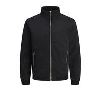 JACK & JONES Jjerush Harrington Bomber Noos Chaqueta, Negro (Black Black), XL Hombres