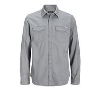 JACK & JONES Jjesheridan Shirt L/s, Camisa vaquera Hombre, Gris (Light Grey Denim Fit:Slim), Large