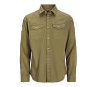 JACK & JONES Jjesheridan Shirt L/S Noos Camisa, Forest Night, XL Hombre