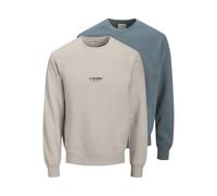 JACK & JONES Sweat Crew Neck 2pk Jjesoho Sudadera con Cuello Redondo, 2 Unidades, MP, Resistente al Agua, M (Pack de 2) para Hombre