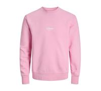 JACK & JONES JJESOHO Sudadera para Hombre con Cuello Redondo, Corte Relajado, Prism Rosa., XXL