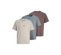 JACK & JONES Jjesoho tee SS Crew Neck 3Pk MP, Resistente al Agua, M (Pack de 3) Hombres