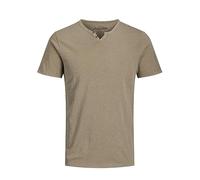 JACK & JONES Jjesplit Neck camiseta SS Camiseta, Crockery/Fit Slim, M para Hombre