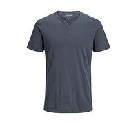 JACK & JONES Jjesplit Neck camiseta SS Camiseta, Navy Blazer, S para Hombre