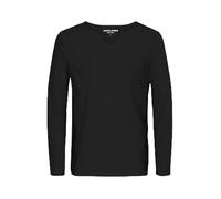 JACK & JONES Jjesplit Neck tee LS Noos, Negro, S