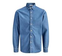 JACK & JONES Jjestanley Jjshirt at 021 Noos PLS, Talla Grande, Azul Denim., 4XL