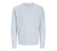 JACK&JONES JJESUMMER Knit Crew Neck SN, Chambray Blue/Detail:w. White, XL