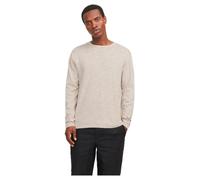 JACK & JONES Jjesummer Knit Crew Neck Sn, Crockery/Detail:w. White, XL