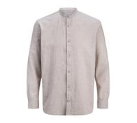 JACK & JONES Jjesummer Linen Blend Band T-Shirt L/S Sn, Cuerda, S Hombres, Cuerda, S