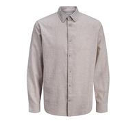 JACK & JONES Jjesummer Linen Blend Shirt L/S Sn Jjesummer Linen Blend Camiseta L/S Sn Hombre (Pack de 1)