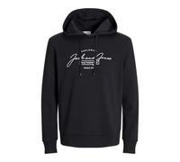 JACK & JONES JJFERRIS Sudadera con Capucha, Negro/Estampado: Grande, M