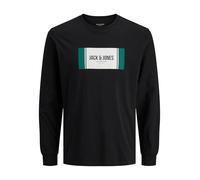 JACK & JONES Jjhayato tee LS Crew Neck BTS, Negro, M Hombres