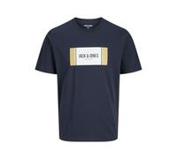 JACK & JONES Jjhayato tee SS Crew Neck PLS - Talla Grande, Sky Captain, 5XL