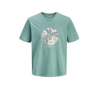 JACK & JONES Jjhonolulu Shape tee SS Crew Neck, Azul Mineral., S