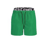 JACK & JONES Jjiaruba Jjswimshorts AKM Db WB Solid Bañador, Verde (Jelly Bean), M