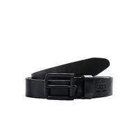 JACK & JONES JJILEE LEATHER BELT NOOS, Cinturón Hombre, Negro (Black), 90 cm (Talla del fabricante: 90)