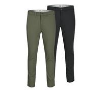 JACK & JONES Jjimarco Jjdave Sa 2 Pack Pantalón, Negro, 28/32 (Pack de 2) para Hombre