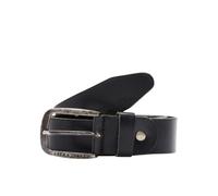 JACK & JONES JJIPAUL JJLEATHER BELT NOOS, Cinturón Hombre, Negro (Black), 90 cm (Talla del fabricante: 90)