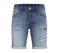 JACK & JONES JJIRICK JJICON I.K. MF 136 SN - Pantalones Cortos, Azul Denim., L