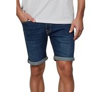 JACK & JONES JJIRICK - Pantalones cortos de jean elástico para hombre - Corte recto - Bermuda de verano - Denim - Color liso - Negro y azul - Tallas S, M, L, XL, XXL, L