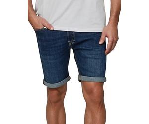 JACK & JONES JJIRICK - Pantalones cortos de jean elástico para hombre - Corte recto - Bermuda de verano - Denim - Color liso - Negro y azul - Tallas S, M, L, XL, XXL, L