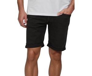 JACK & JONES JJIRICK - Pantalones cortos para hombre, elásticos, estilo bermuda, corte regular, para verano, de denim, color sólido, color: negro, azul, talla: S, M, L, XL, XXL, M