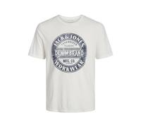 JACK & JONES Jjjeans tee SS O-Neck Camiseta, Cloud Dancer, S para Hombre