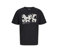 JACK & JONES Jjjeff Monochrome Shape tee SS Cre Jnr - Camiseta para Hombre, Negro, 16 años
