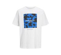 Jack & Jones Jjjeff Monochrome Shape tee SS Crew Neck, Blanco, XL