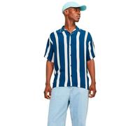 JACK & JONES JJJEFF Resort Stripe Camiseta SS Relaxed, Azul, M