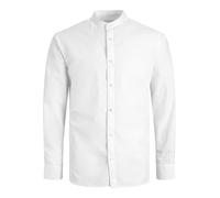 JACK & JONES Jjjoe Shirt LS Plain Mao Camisa, Blanco, S Hombres