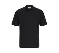 JACK & JONES Jjkane-Polo de Punto con Cuello Dividido, Negro, L Hombres